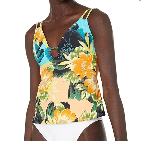 Lucky Brand Sunflower Slimming Tankini - Picture 1 of 12